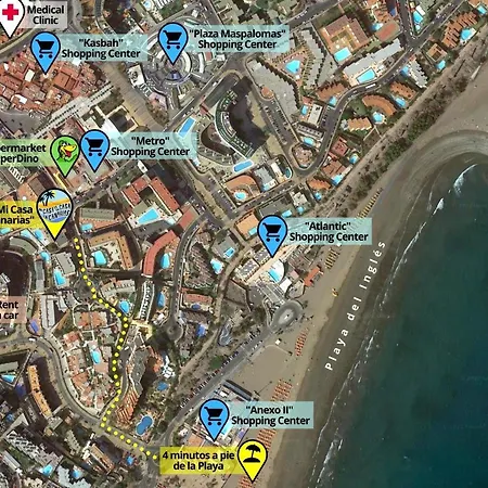 Playa Del Ingles, 4 Min A Pie De La Playa *